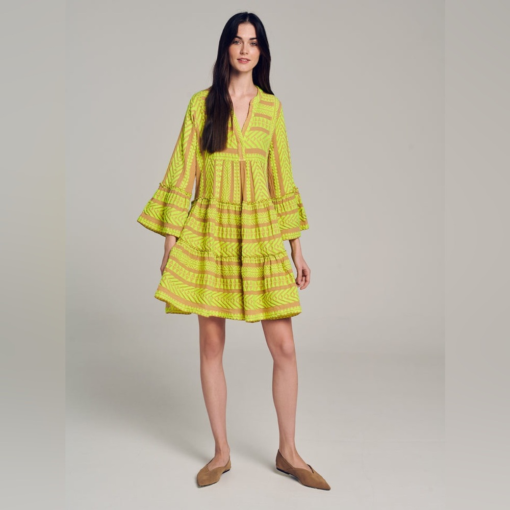 Anthropologie Devotion Twins ELLA SHORT - N.LIME/BEIGE